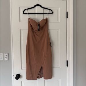 Lulu's Classic Tan Dress